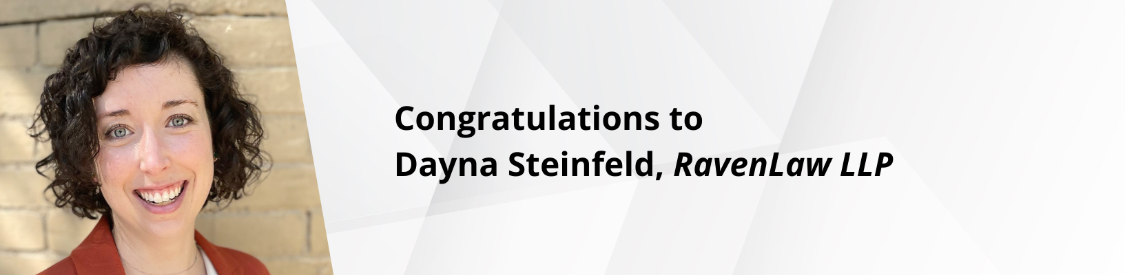 Congratulations to Dayna Steinfeld Banner
